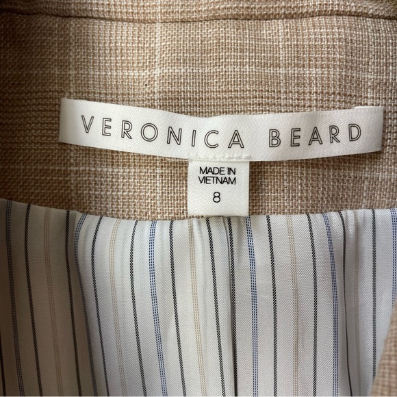 Veronica Beard Diego Dickey Jacket Linen Blend Size 8 - Picture 2 of 9